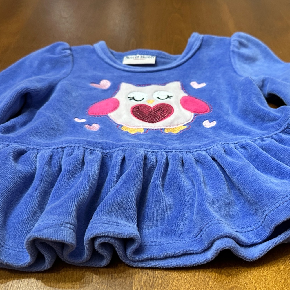 Vintage Buster Brown Blue and Pink Owl Sweater - Picture 4 of 9
